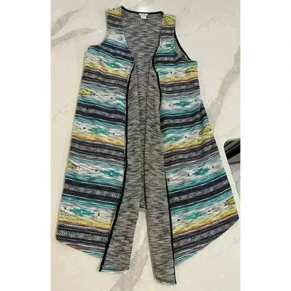Ariat Cardigan Women’s Medium Joshua Tree Vest Serape Aztec Knit Open Front - Picture 1 of 5